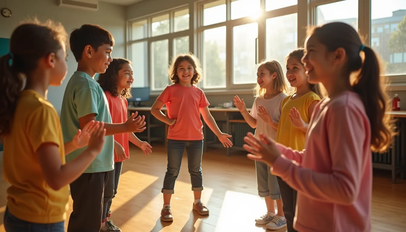 Children in a speech and drama class